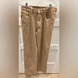 GAP 90s Loose Mid Rise Tan Straight Leg Jeans